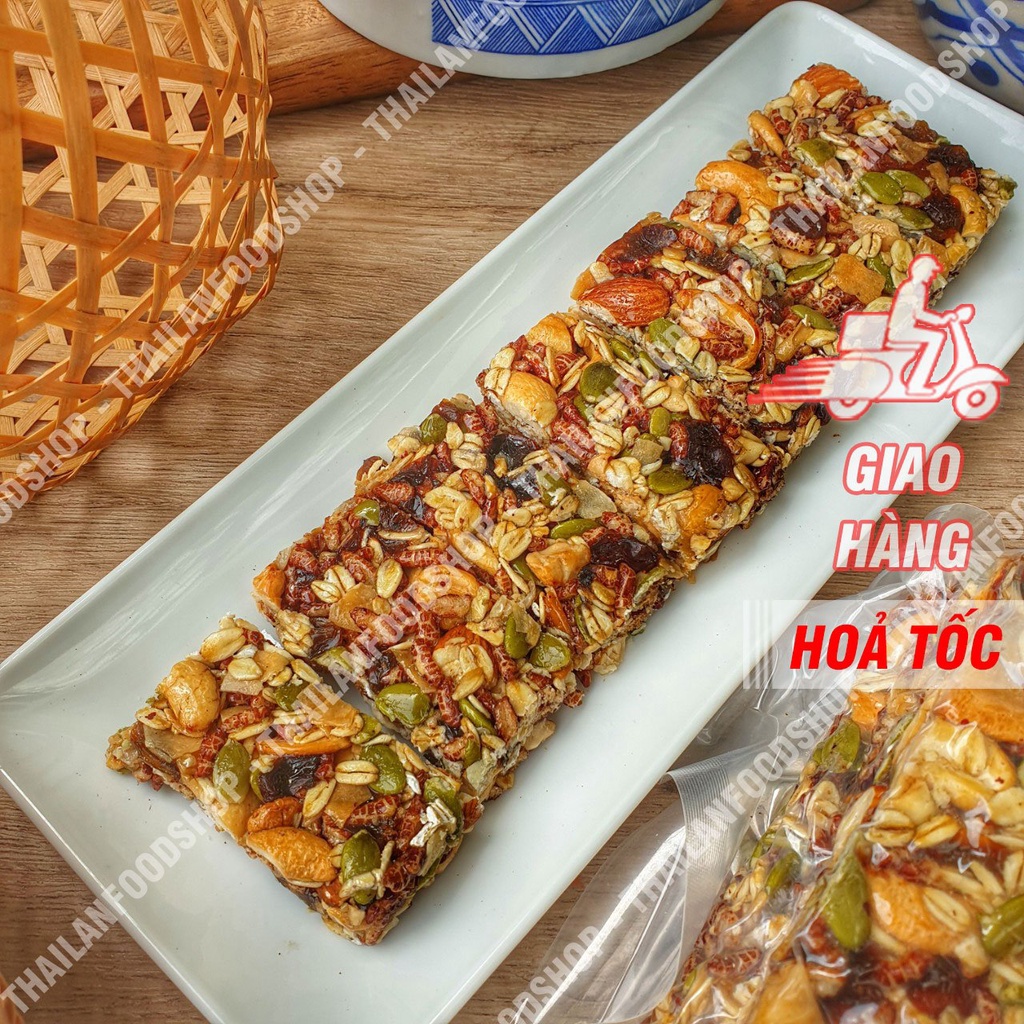 Thanh Ngũ Cốc Gạo Lứt Chà Bông Rong Biển Granola Bar - Ăn Kiêng - Túi  1Kg