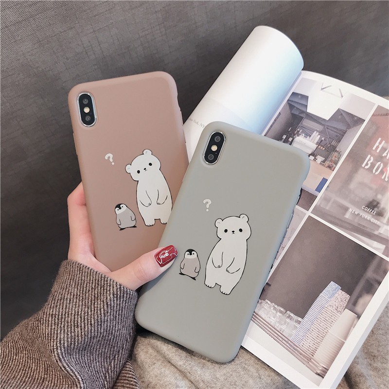 [ OPPO ] Ốp Lưng Silicon Gấu Trắng - B132