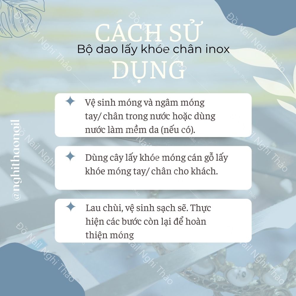 Bộ dụng cụ lấy khóe móng chân inox