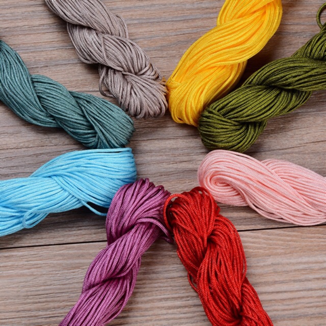 SIÊU RẺ  Dây đan vòng handmade DIY 0,8mm, 22 màu - Hàng loại 1 dây dày đẹp PH138