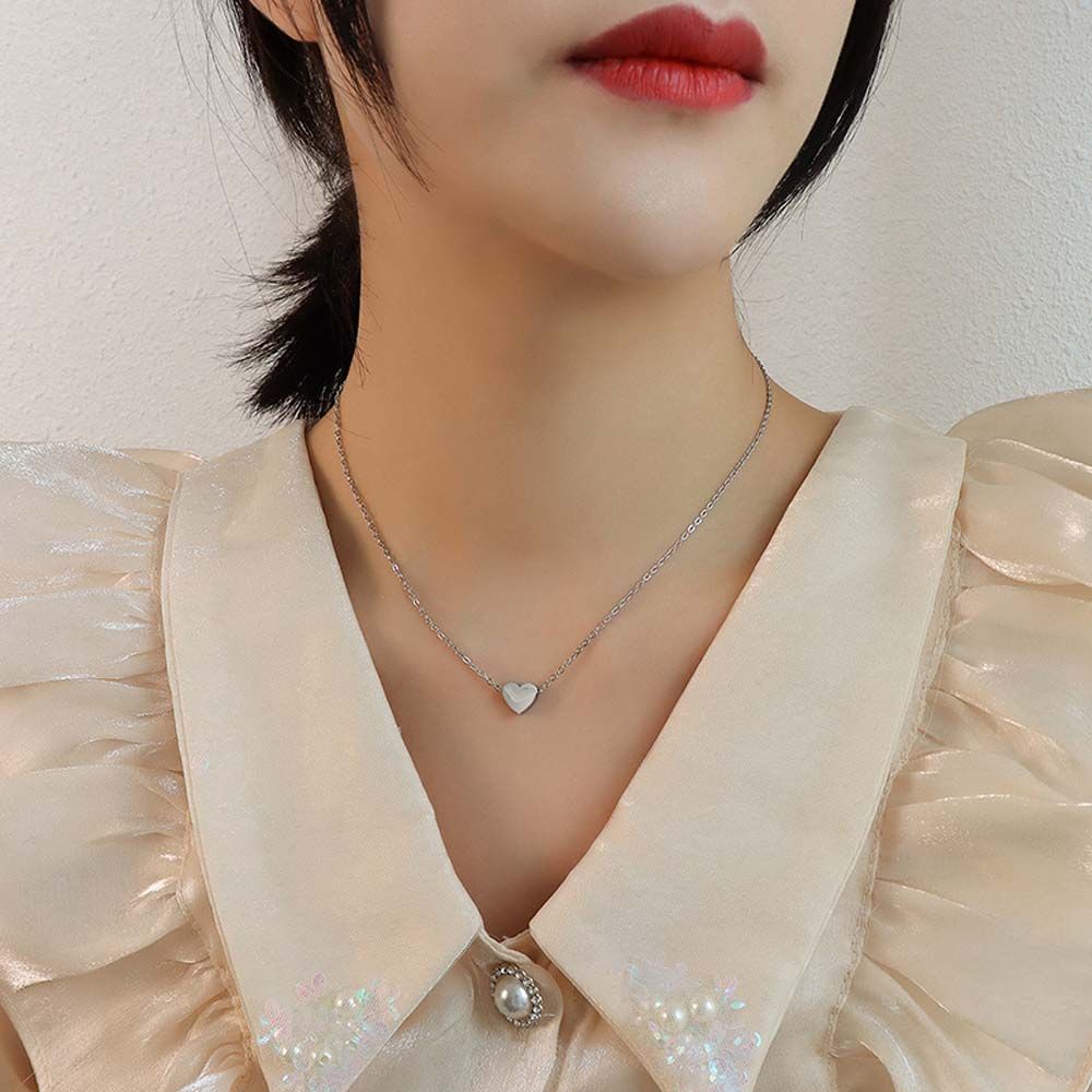 Vòng Cổ Choker Dây Xích Mặt Trái Tim Nhiều Màu Sắc Phong Cách Hàn Quốc Thời Trang Cho Nữ