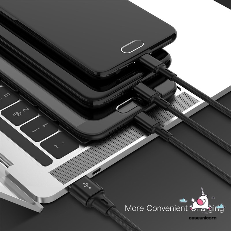 Cáp sạc nhanh thiết kế 3 trong 1 cổng Micro Usb Type C thích hợp cho Iphone