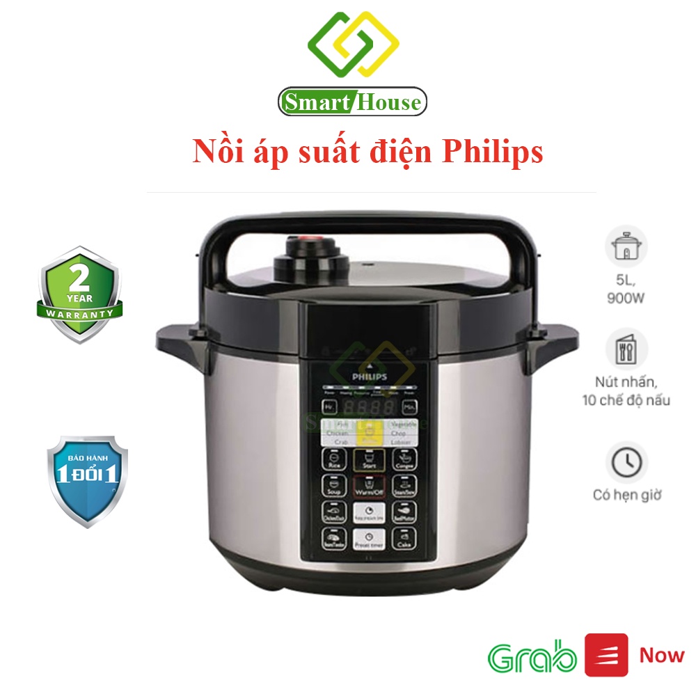 HD2136/66 - Nồi áp suất điện Philips HD2136/66 5 lít 900W - Hàng chính hãng - Smart House