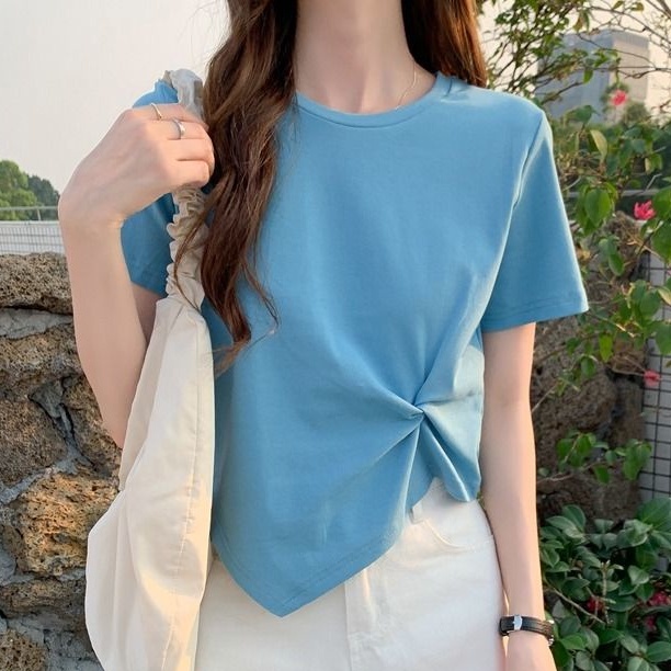 Áo thun tay ngắn lưng cao thời trang mùa hè cho nữ JL-TX-13