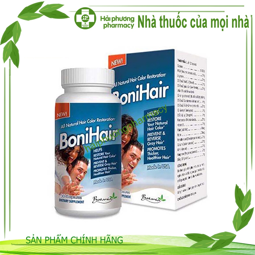 BoniHair hộp 30 viên,chống rụng tóc,bạc tóc,làm tóc dày và khỏe Chính Hãng