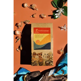 Trà Hoa Hữu Cơ Vị Gừng, Cam Thảo Lục Lam Asian Sunset hộp 50g