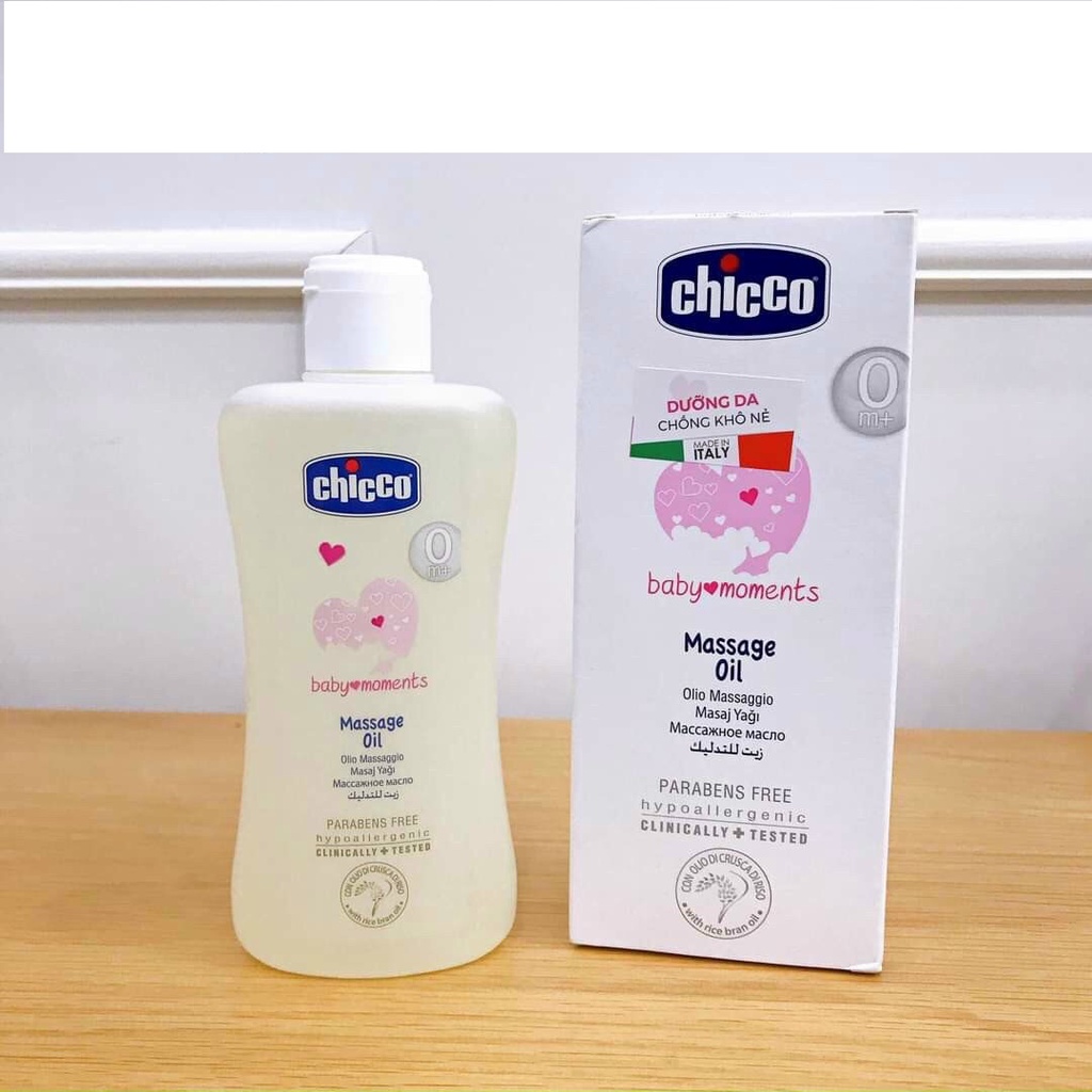 Dầu massage Chicco chiết xuất cám gạo chicco