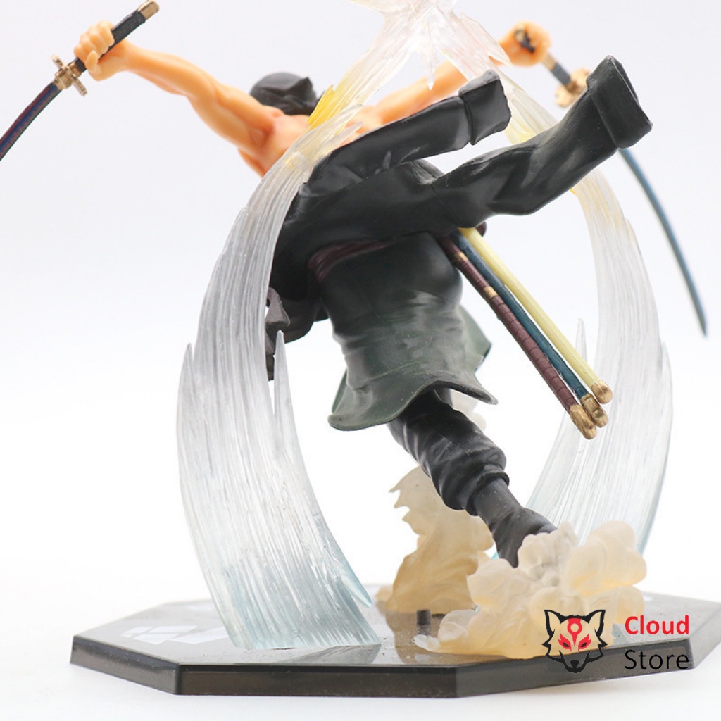 Mô hình One Piece Zoro có 2 đầu hàng cao cấp CLOUD STORE cao 18cm nặng 500 gram, figure one piece anime