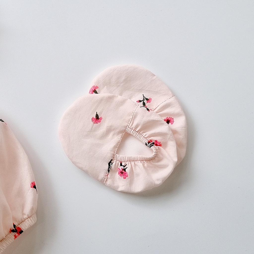 Body áo liền thân hồng thiết kế tặng turban &amp; giày vải cho bé gái sơ sinh-13kg đi chơi, tiệc - BD31