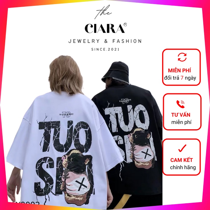 Áo Thun Nam Nữ🔥𝐊𝐄̀𝐌 𝐐𝐔𝐀̀ 𝐓𝐀̣̆𝐍𝐆🔥Áo thun Tay Lỡ Form Rộng CIARA In Hình Local Brand Phong Cách Hàn Quốc - W0002