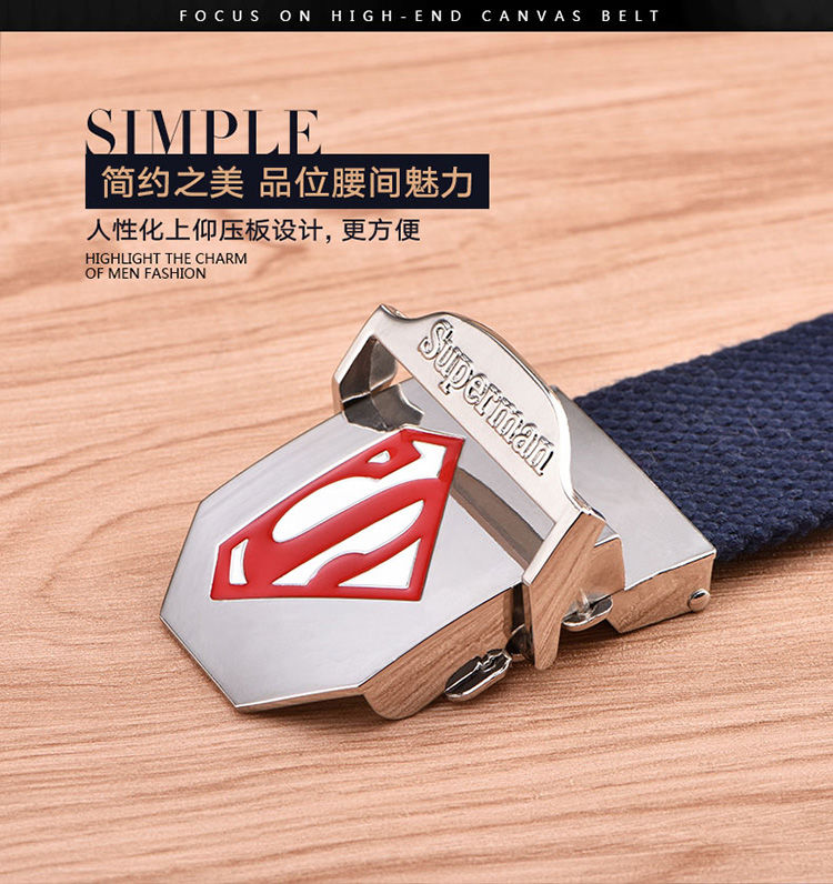 Thắt Lưng Vải Canvas Khóa Tự Động Phong Cách Hàn Quốc Thời Trang Cho Nam