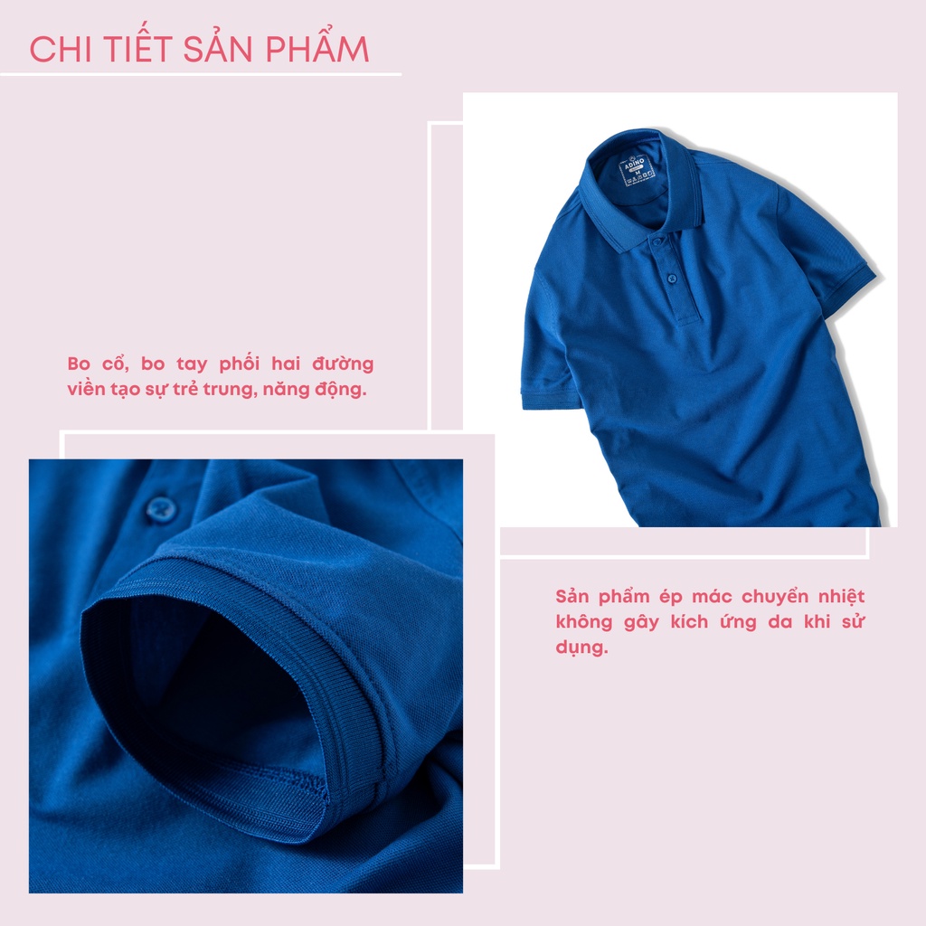 Áo polo nữ ADINO màu xanh đậm phối viền chìm vải cotton co giãn dáng công sở slimfit trẻ trung APN03