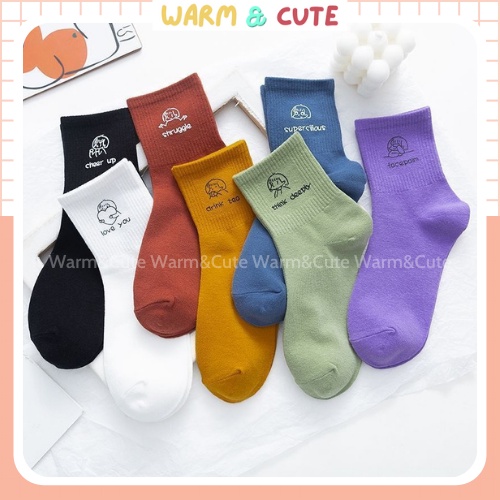 Tất vớ nữ phiên bản Hàn quốc hình học sinh Nhật Bản siêu dễ thương Warm&amp;Cute AD02