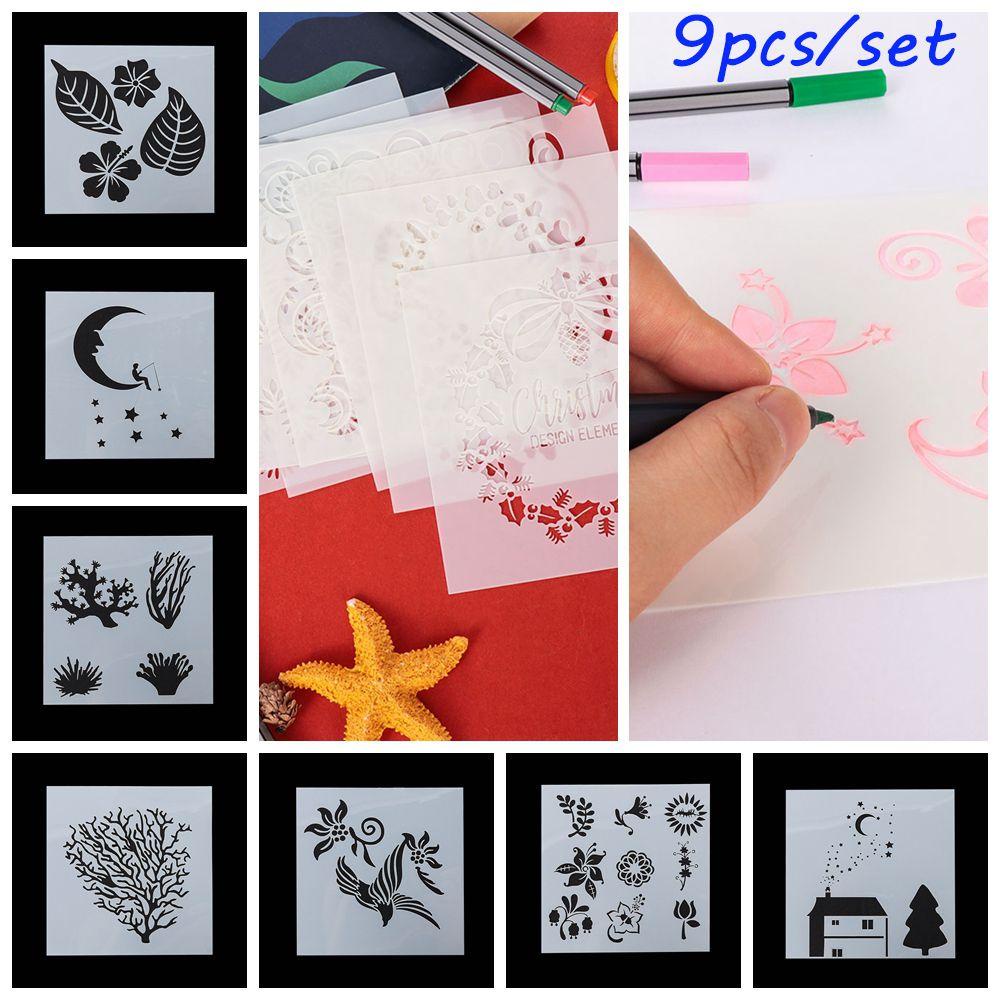 GOGOUP Bộ 9 Thẻ Giấy Dập Nổi Trang Trí Sổ Lưu Niệm