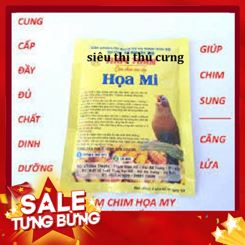 CÁM CHO CHIM HỌA MI [ COMBO 10 GÓI x 200gr]-THỨC ĂN CHO CHIM GIÁ RẺ