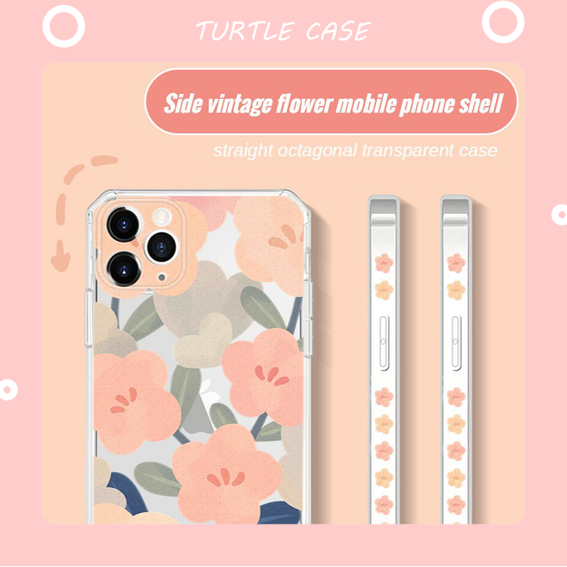 Ins style retro flower girl mobile phone case for Apple iphone 5/5s/6/6plus/6s/6splus/7/7plus/8/8plus/x/xr/xs/11/12/pro/max/plus/promax