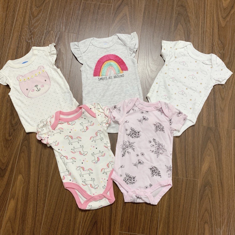 Body bé gái xuất dư các hãng size 0-9m (1 cái)