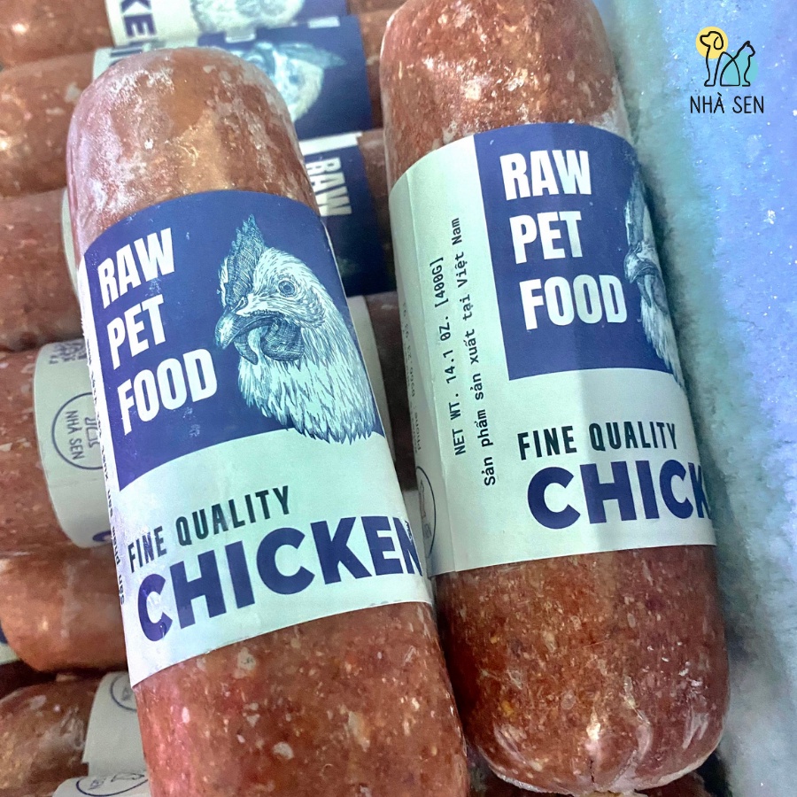 [TRỢ PHÍ HỎA TỐC] Thức Ăn Chó Mèo - Ức Gà Xay Rau Củ - Raw Pet Food [400G]