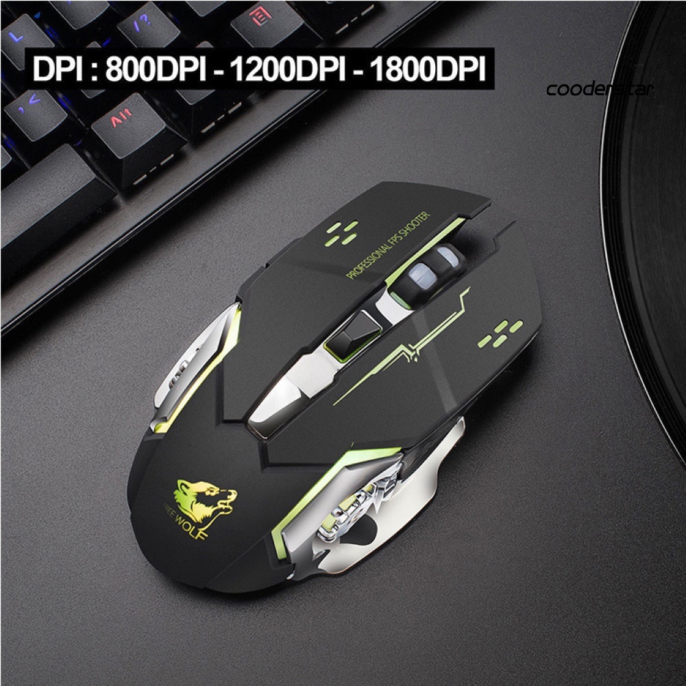 chuột không dây Cood-Co Có Đèn Led Kèm Đầu Nhận Usb