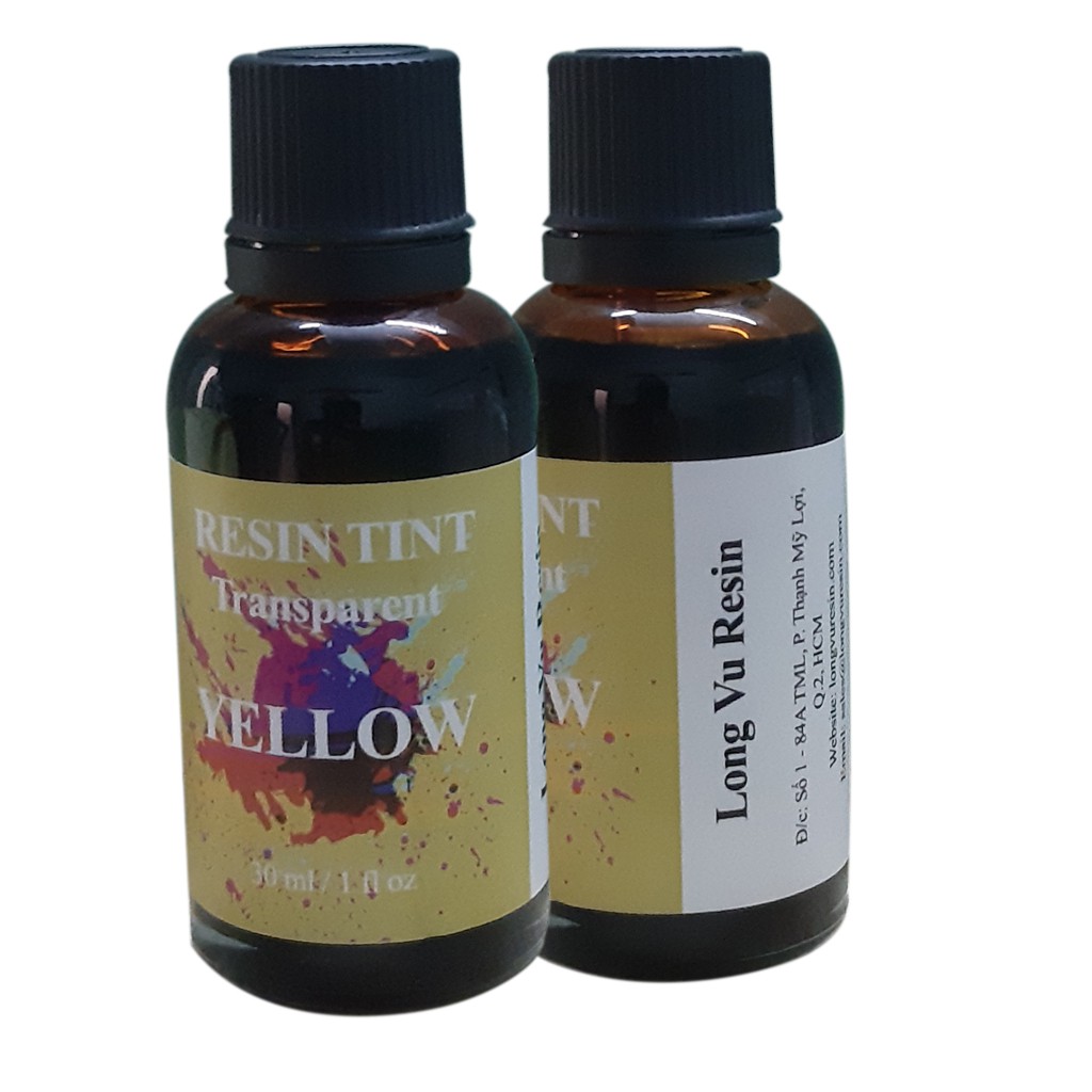 Màu Pha Epoxy Resin Tint Trong Suốt - Lọ 50ml - VÀNG - YELLOW