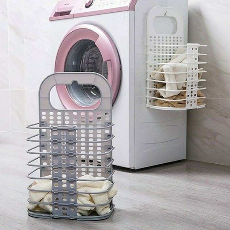 Giỏ treo quần áo ,treo đồ đa năng gấp gọn giỏ thông minh