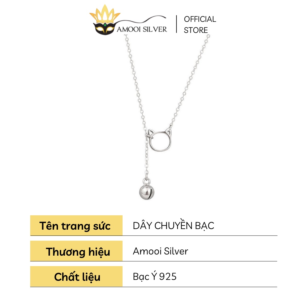Dây chuyền bạc S925 mèo chuông - Amooi Silver AD132
