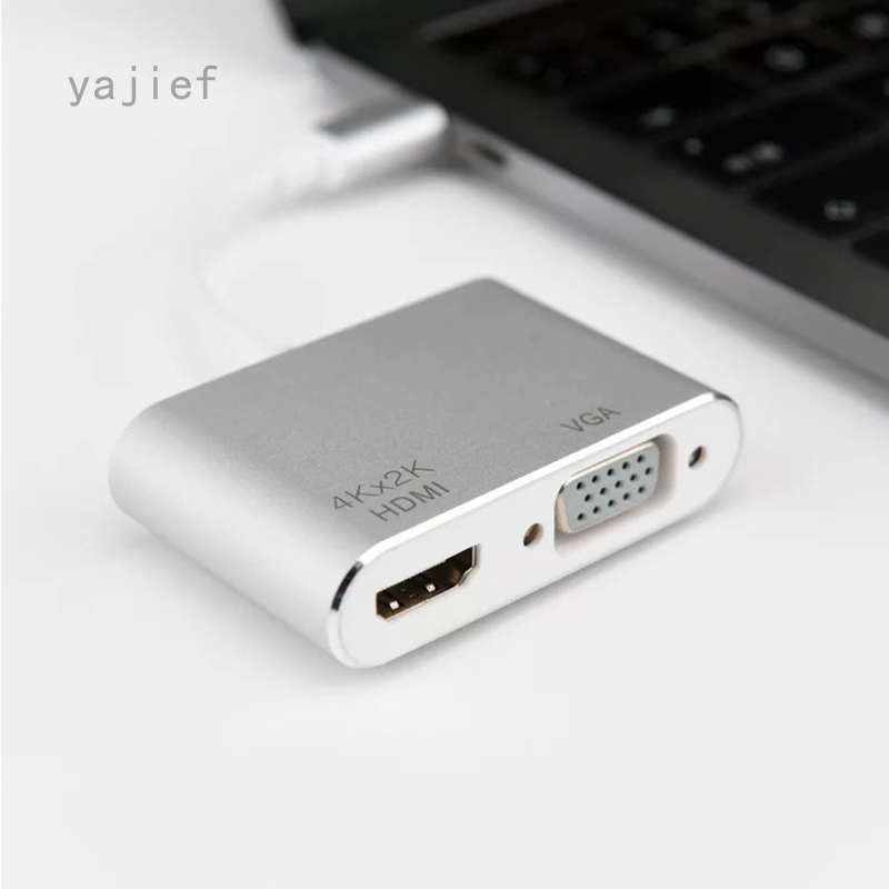 Bộ Chuyển Đổi Usb-c Sang Hdmi Vga Cho Macbook Pro / Laptop