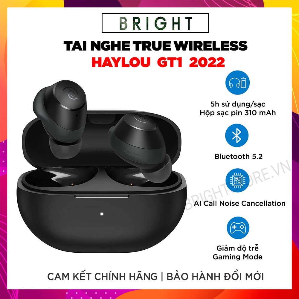 [Bảo Hành 6 Tháng] Tai Nghe True Wireless HAYLOU GT1 2022 - Hàng Chính Hãng