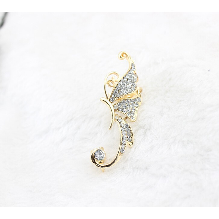 Hoa tai hình bướm đính đá thời trang