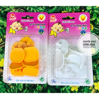 Nút bịt ổ cắm điện hình tròn HPG145, an toàn, tiện lợi - Bịt ổ điện hình Tròn 10 cái - Dụng cụ an toàn cho bé