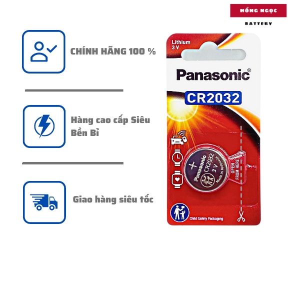 Pin CR2032 Panasonic , Maxell Lithium 3V Cao Cấp Chính Hãng - Vỉ 1 Viên