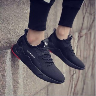 Giày Sneaker nam full đen lịch lãm 132