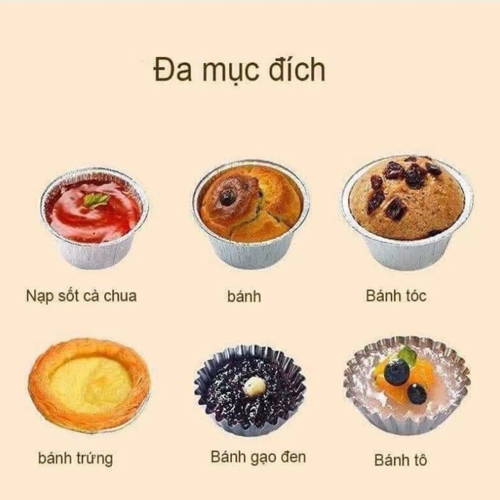 Set 50 Đế Cốc Chén Khuôn giấy bạc nướng thực phẩm, nướng bánh, nướng hàu...