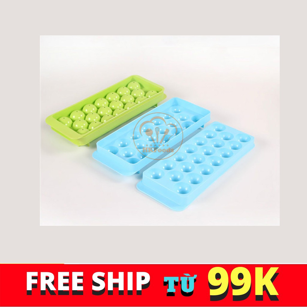 Khuôn nhựa làm thạch bi tròn 20 viên