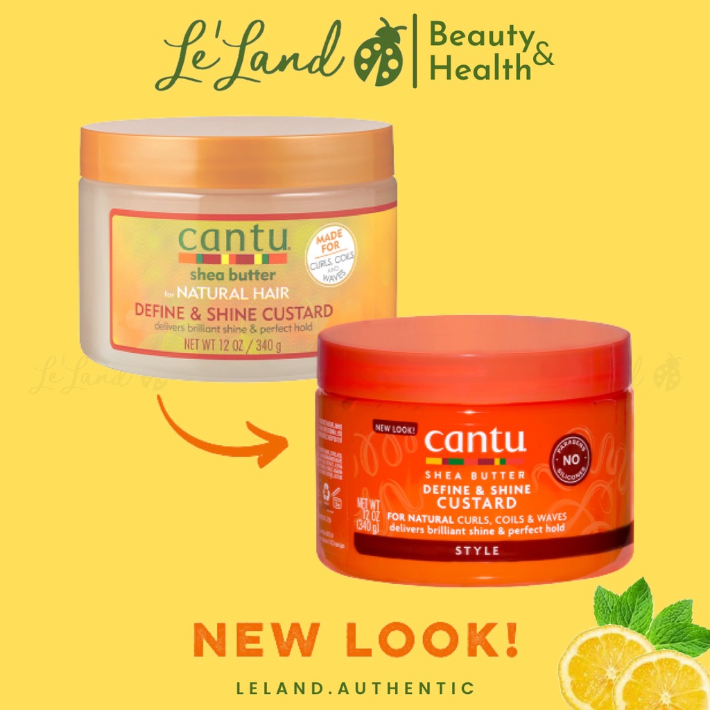 Cantu - Giảm độ phồng của tóc Cantu Shea Butter for Natural Hair Define and Shine Custard 340g