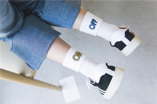 Tất Cổ Cao Nam Nữ OffWhite Thời Trang