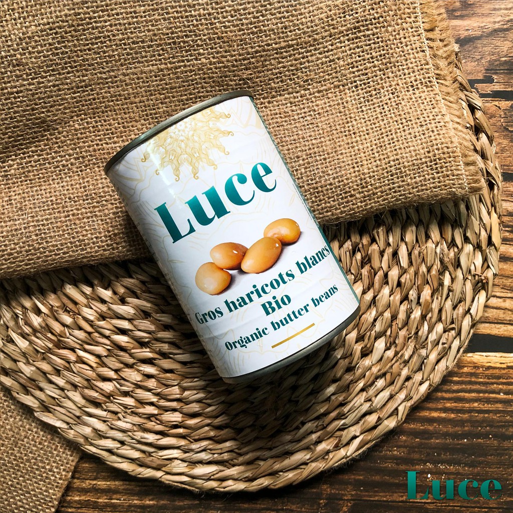 Đậu Trắng To/Đậu trắng to hữu cơ đóng hộp LUCE 400g/Nhập Khẩu Ý