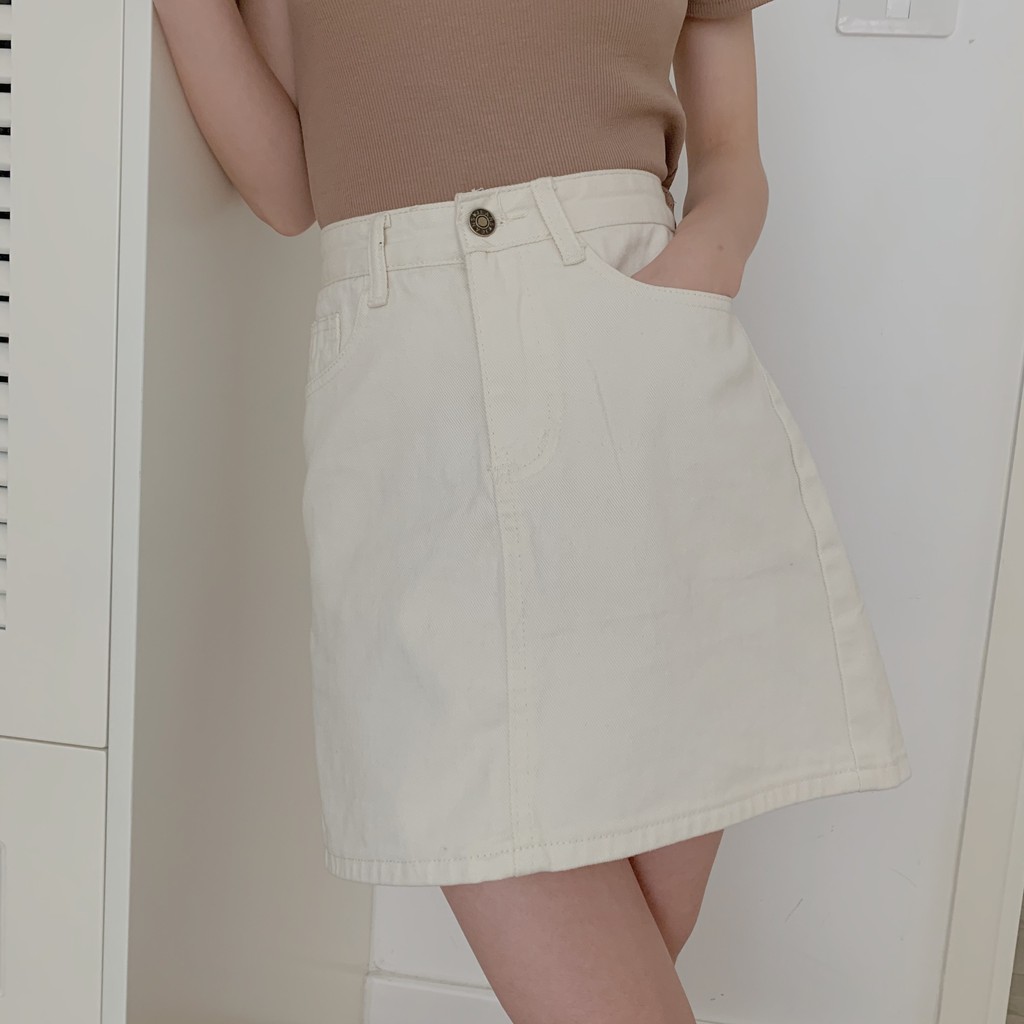 [Mã FADIRECT20 giảm 20K đơn 150K] chân váy bò dáng chữ A SK100 1994closet | BigBuy360 - bigbuy360.vn