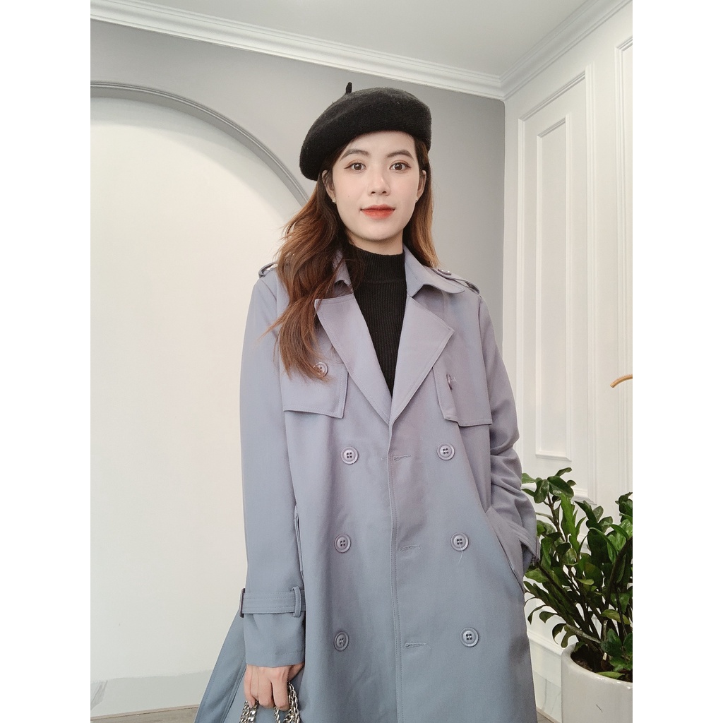 Áo Mangto Dáng Dài 2 Vạt Đính Cúc 89803 Min House