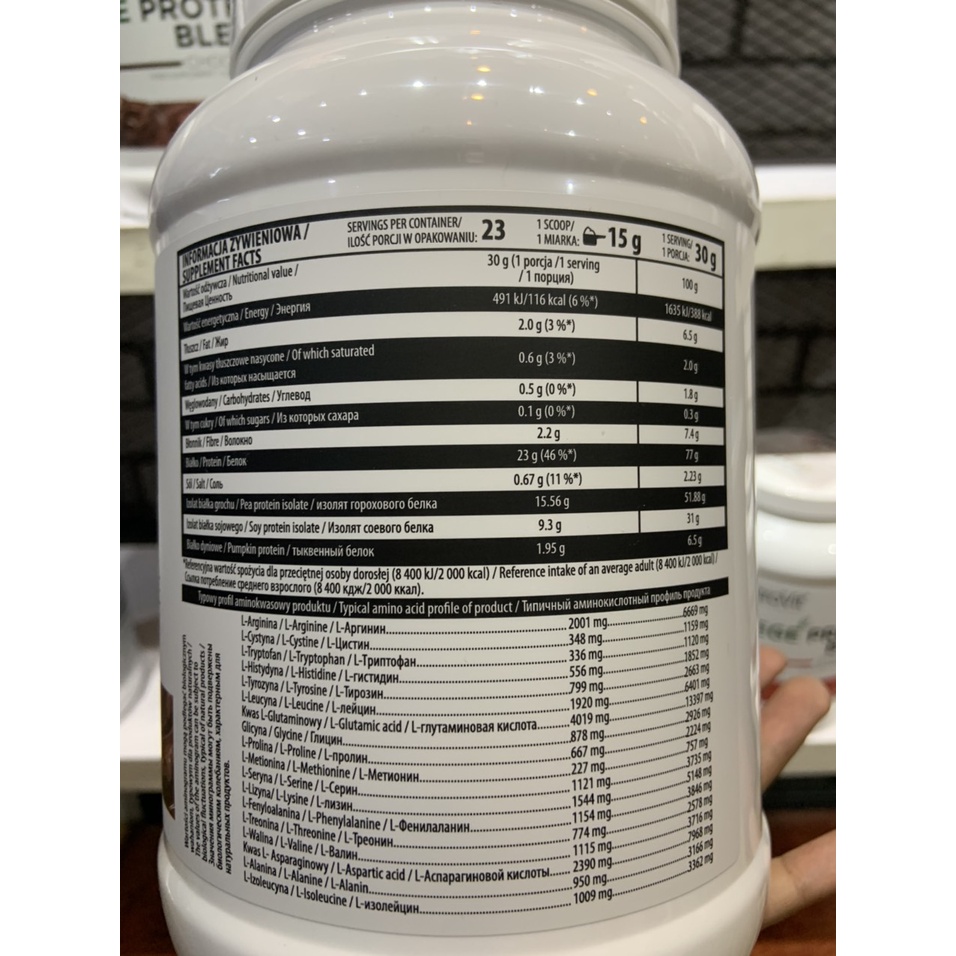 Whey Thực Vật Vege Protein Blend Ostrovit 700g,Hỗ Trợ Phát Triển Cơ Bắp Dành Cho Người Ăn Chay-Chính Hãng