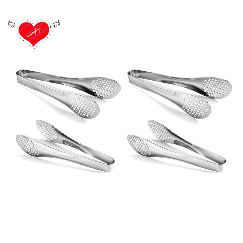 4 Pack Buffet Tongs, Stainless Steel Food Tongs Serving Tongs for Tea Party Coffee Bar Kitchen,9 Inch