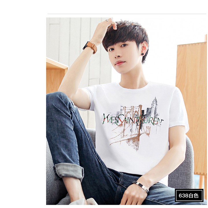 Follow Shop Săn Deal Hot Ngày 12/12 Áo Thun Nam Tay Ngắn In Nhiệt Hình Lâu Đài Wessaint Laurent ATN4156 | BigBuy360 - bigbuy360.vn