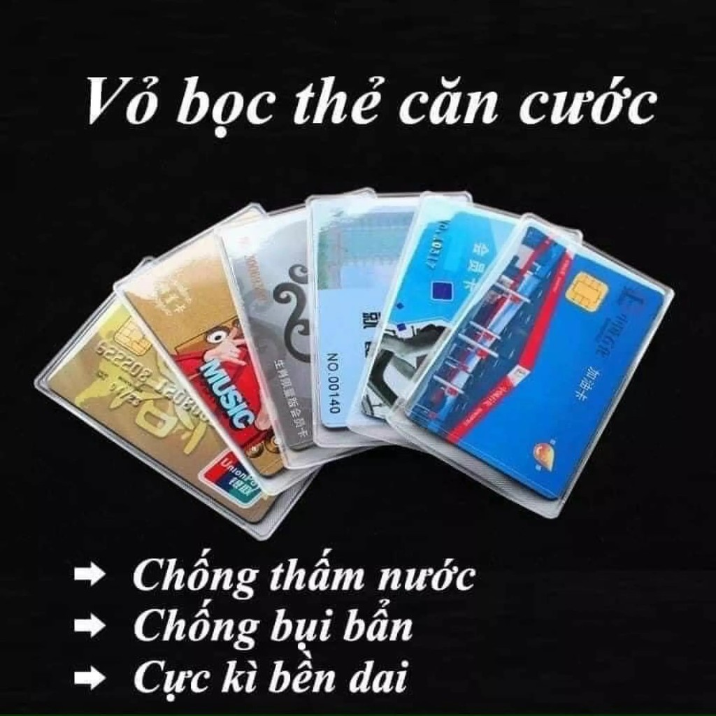 Túi Nhựa Đựng Bảo Vệ Thẻ ATM, Căn Cước Công Dân, Cạc VISIT, Bằng Lái Xe, Thẻ Nhân Viên, Thẻ Sinh Viên,...1 chiếc