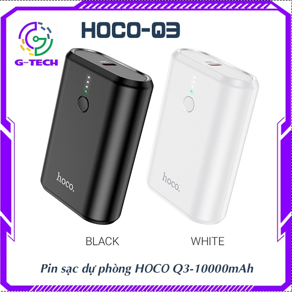 Pin sạc dự phòng Hoco Q3 10000mAh-Hàng chính hãng màn hình Led hiển thị sạc nhanh PD 20W +QC 3.0 bảo hành 6 tháng
