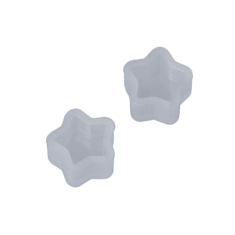 Bộ 2 khuôn silicon làm bông tai hình bông hoa/ngôi sao/mặt trăng/bông tuyết DIY