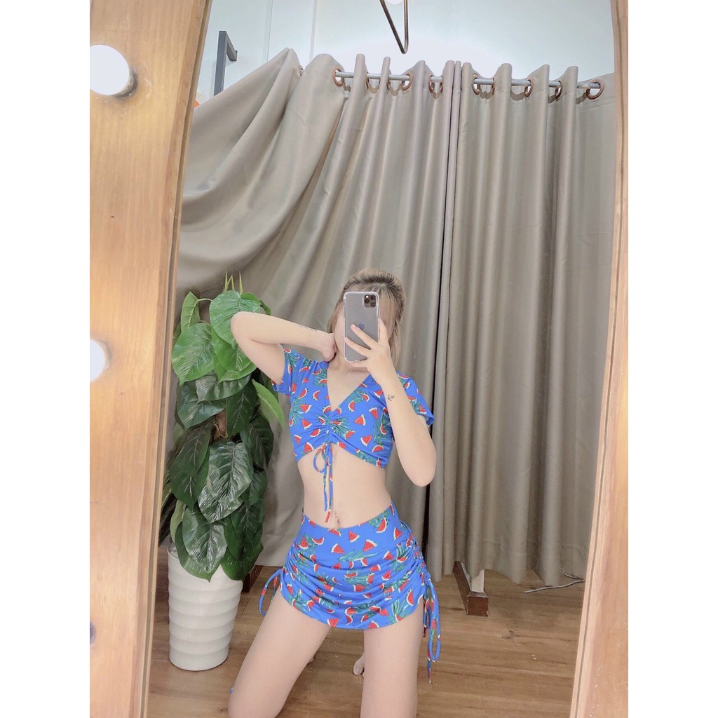 Bikini, Đồ Bơi Đi Biển Hai Mảnh Áo Rút Ngực Quần Rút Dây Hai Bên Hông Dễ Thương ODERI5900 | BigBuy360 - bigbuy360.vn