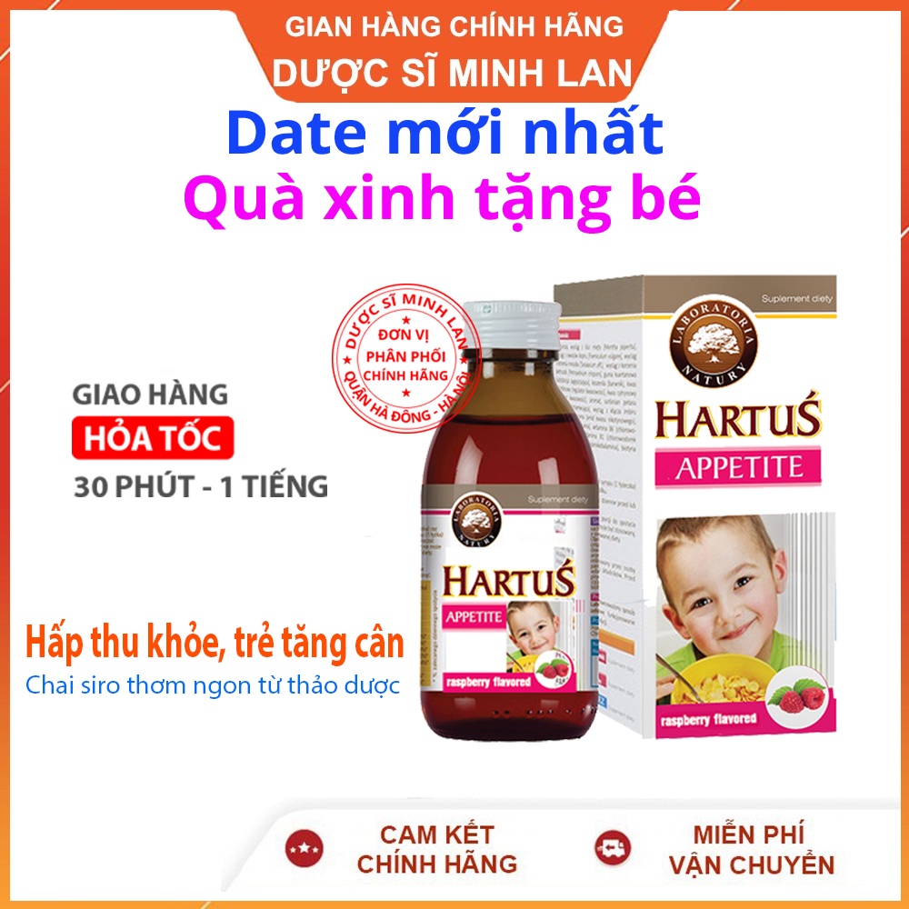 Siro Hartus Appetite cho trẻ biếng ăn chậm tăng cân - 150ml - Nhập khẩu Chính Hãng