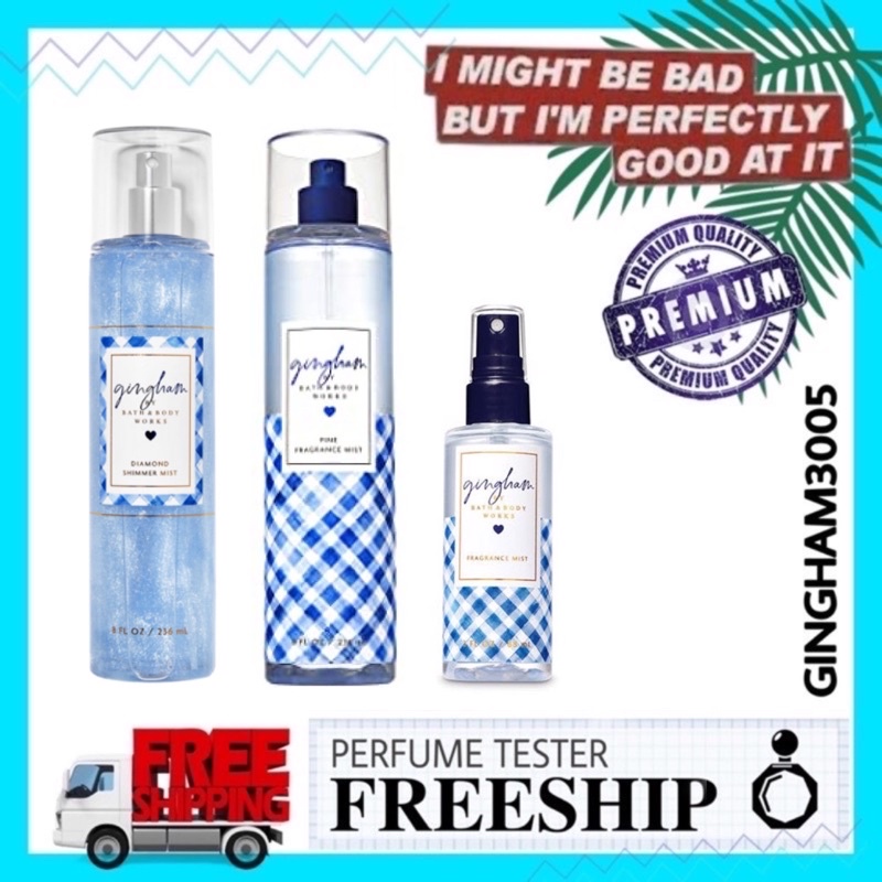 ✦GH✦ Xịt thơm Có nhũ Bath and Body Works - GINGHAM (30ml-50ml-100ml)