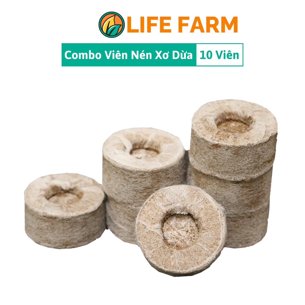 Combo 10 Viên Nén Xơ Dừa Batrivina Ươm Cây Dễ Dàng (Btx - 002)