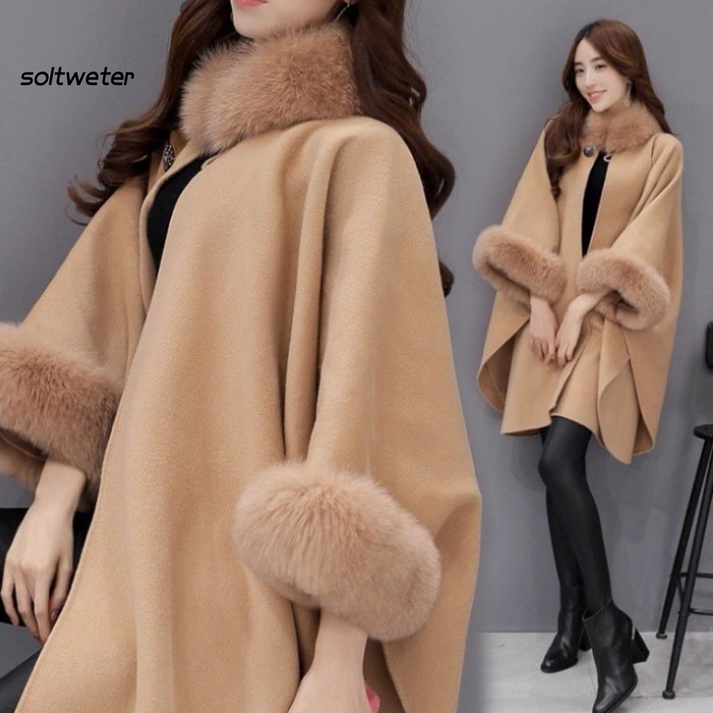 Áo choàng chui đầu dáng rộng thoải mái giữ ấm cho nữ
 | BigBuy360 - bigbuy360.vn